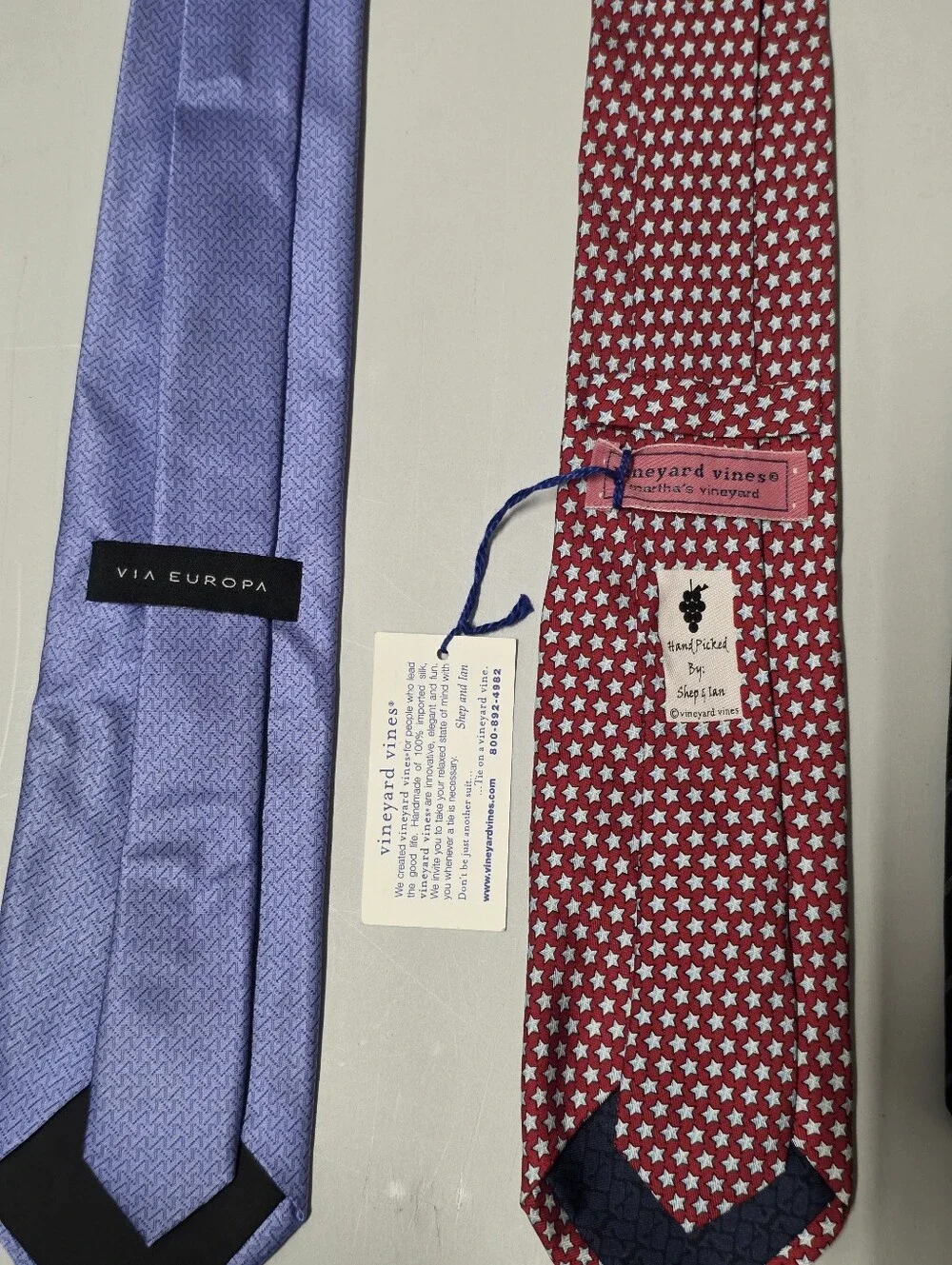 Mixed Brands Men's Silk Tie Set Lot of 5, Multicolor Mixed Patterns,